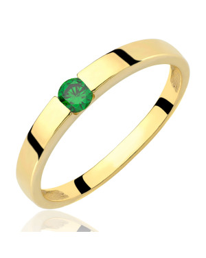 Ring band 14k emerald stone