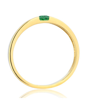 Ring band 14k emerald stone
