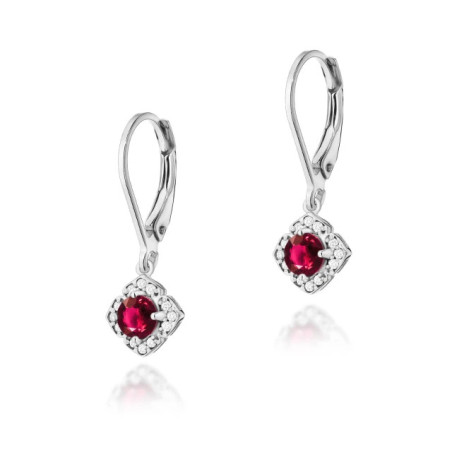 585 gold flower earrings with a 0.20ct diamond GoldJewellery