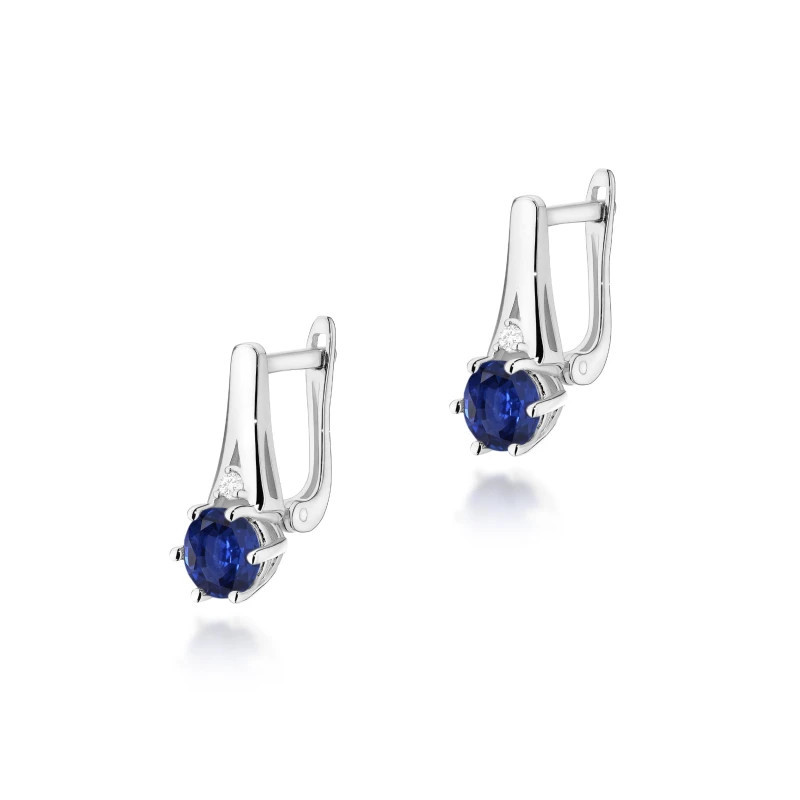 585 gold flower earrings with a 0.20ct diamond GoldJewellery