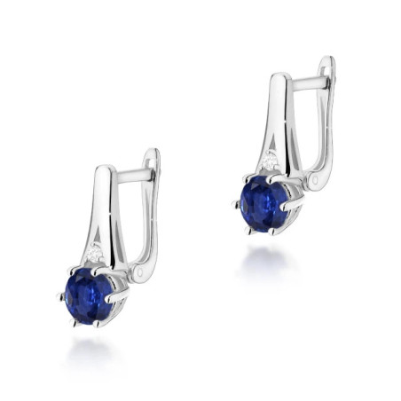585 gold flower earrings with a 0.20ct diamond GoldJewellery
