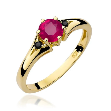 585 gold ring with a 0.50ct diamond with a certificate GoldJewellery