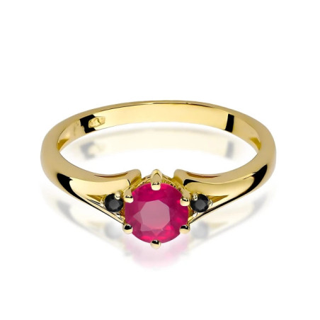 585 gold ring with a 0.50ct diamond with a certificate GoldJewellery
