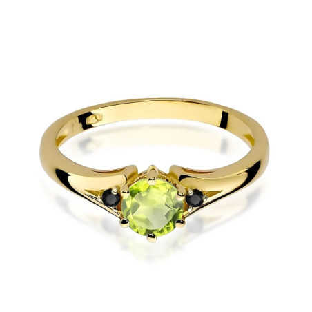 585 gold ring with a 0.50ct diamond with a certificate GoldJewellery