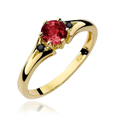 585 gold ring with a 0.50ct diamond with a certificate GoldJewellery