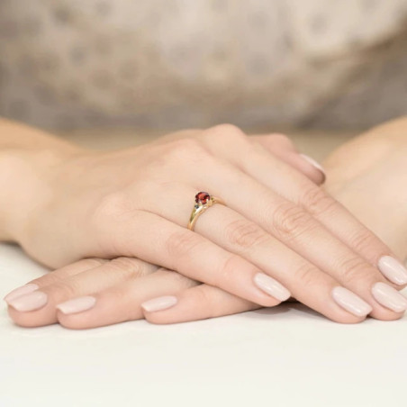 585 gold ring with a 0.50ct diamond with a certificate GoldJewellery