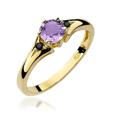 585 gold ring with a 0.50ct diamond with a certificate GoldJewellery