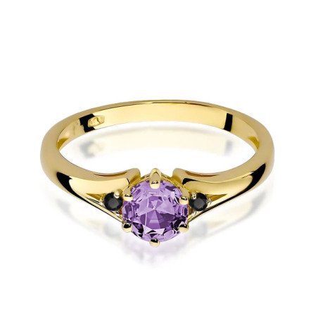 585 gold ring with a 0.50ct diamond with a certificate GoldJewellery