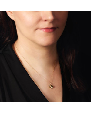 Fashionable gold pendant Elephant for luck 8k hallmark