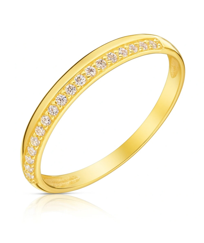 Ring with cubic zirconia 14k
