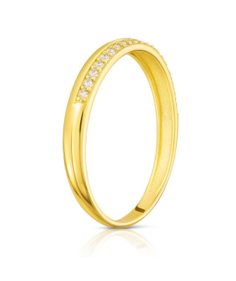 Ring with cubic zirconia 14k