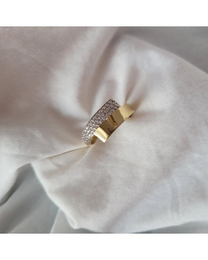 14k gold asymmetrical pattern ring