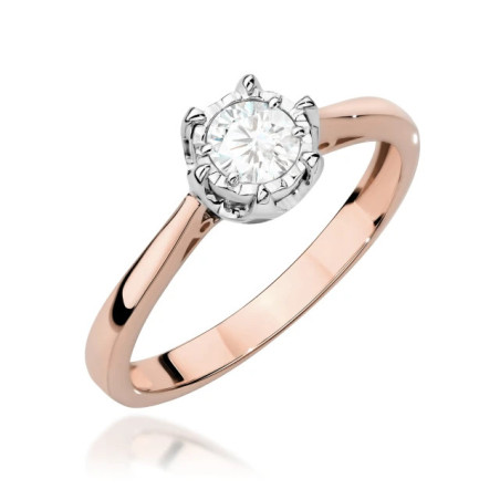585 gold ring with a 0.50ct diamond with a certificate GoldJewellery