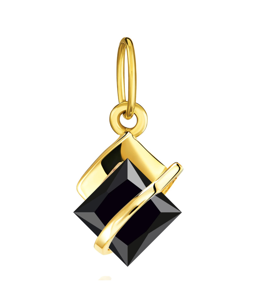 Gold pendant black Band 14k test