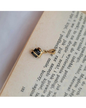 Gold pendant black Band 14k test