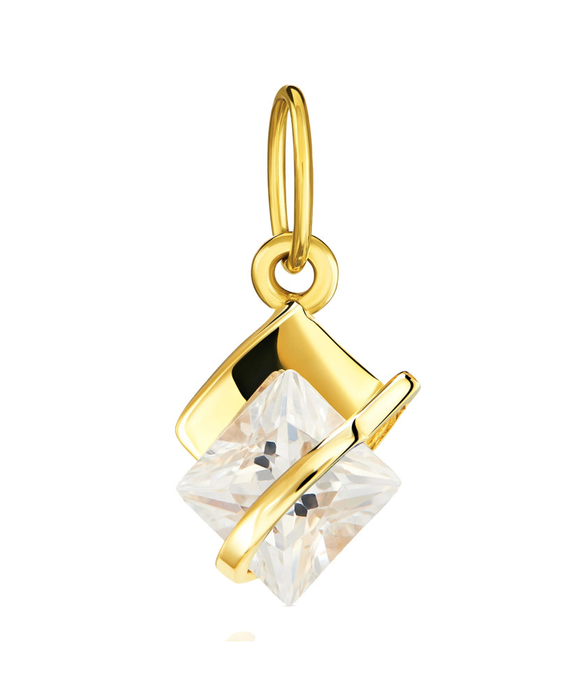 Gold white pendant Band 14k trial