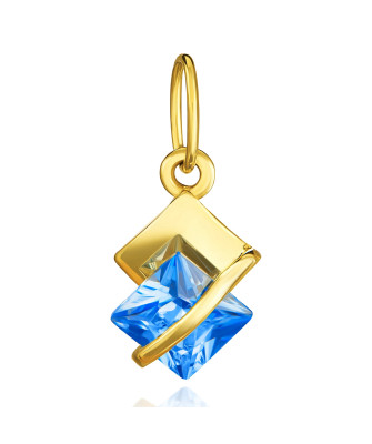Gold azure pendant Band 14k