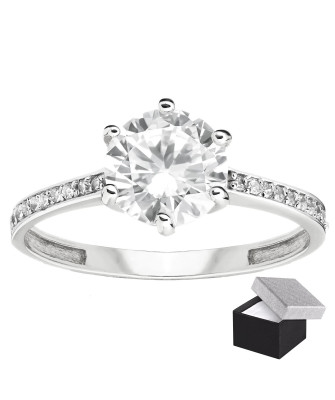 Silver ring with a large stone