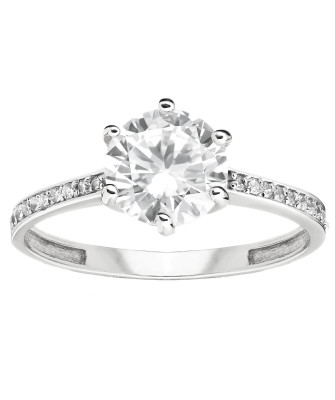 Silver ring with a large stone