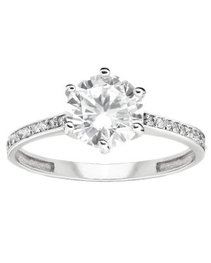 Silver ring with a large stone