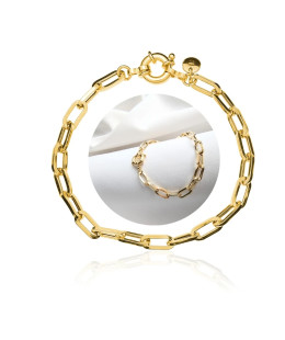 Gold-plated bracelet large links