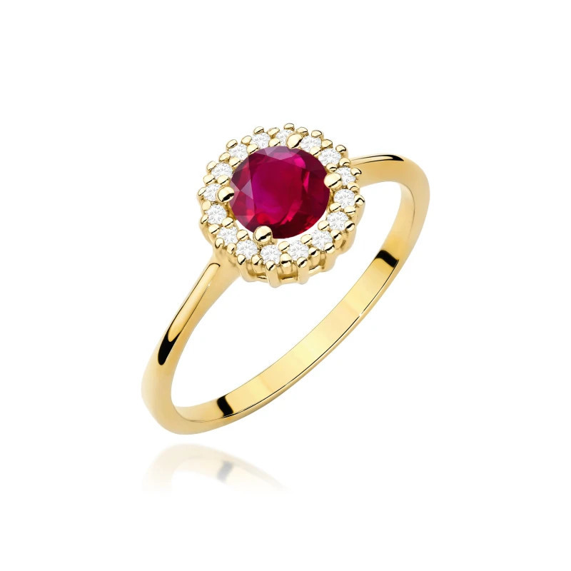 585 gold ring with a 0.50ct diamond with a certificate GoldJewellery