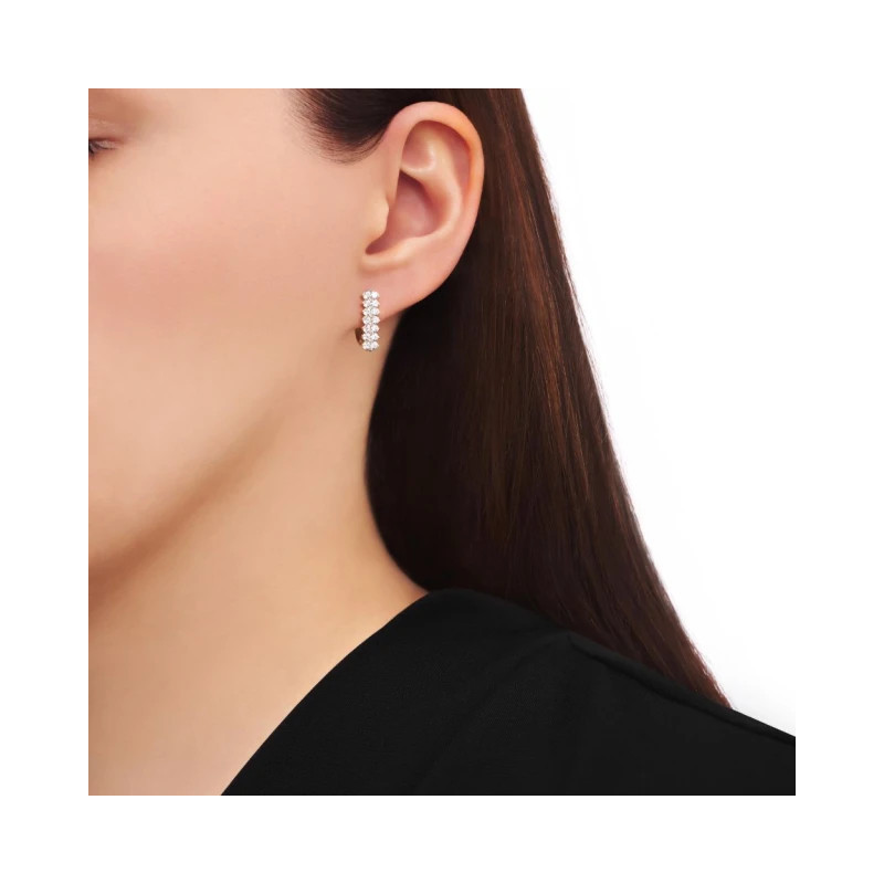 Gold earrings with cubic zirconia 333 | GoldJewellery