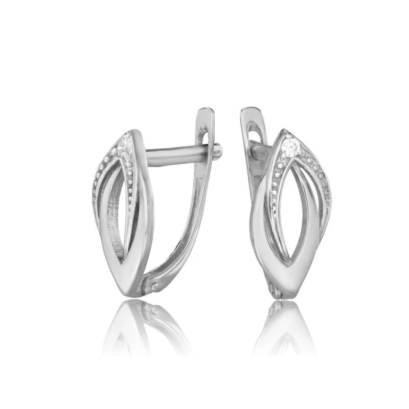 Gold earrings with zircons 333 K1.217 | GoldJewellery Gold earrings with zircons 333 K1.217 | GoldJewellery