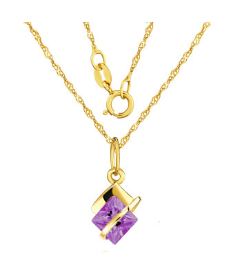 Gold pendant purple Headband