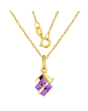 Gold pendant purple Headband