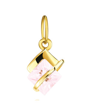 Gold pink pendant headband
