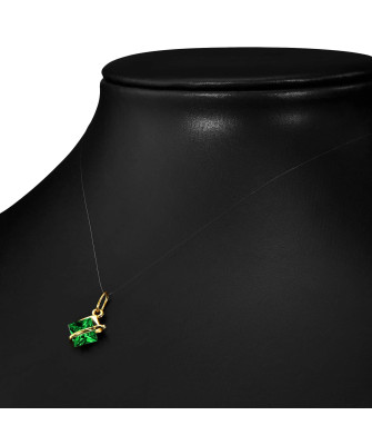 Gold pendant Emerald Band 14k test
