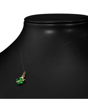 Gold pendant Emerald Band 14k test