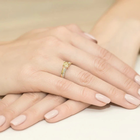 Gold ring with diamond EY-106 citrine | GoldJewellery
