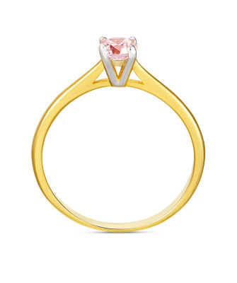 Ring with pink stone gold 8k