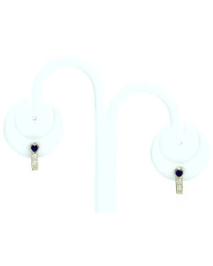 14ct Yellow Gold Heart Earrings