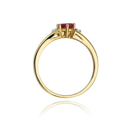 Gold ring with diamond EY-76 ruby ​​| GoldJewellery