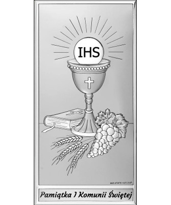 Silver communion keepsake picture