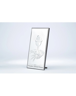 Silver communion keepsake picture