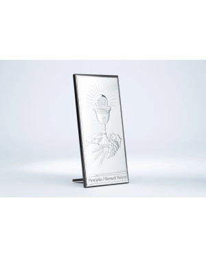 Silver communion keepsake picture