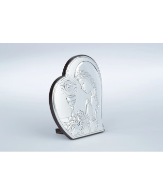 Communion souvenir heart picture for a girl