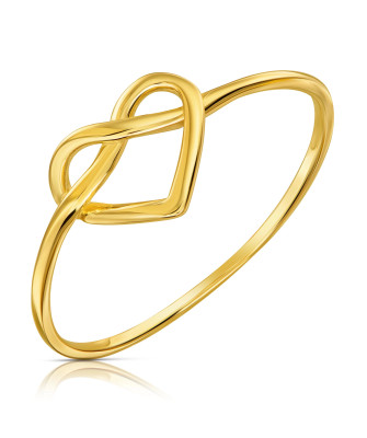 Heart infinity ring 14k