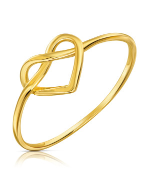 Heart infinity ring 14k