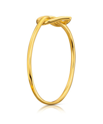 Heart infinity ring 14k