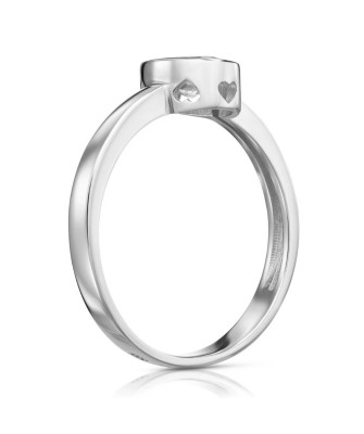 Silver ring Simple blue