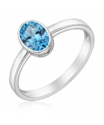 Silver ring Simple blue