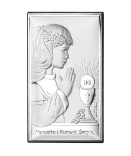 First Communion Souvenir for a girl silver