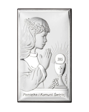 First Communion Souvenir for a girl silver