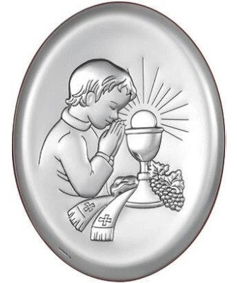First Communion Souvenir for a Boy Silver