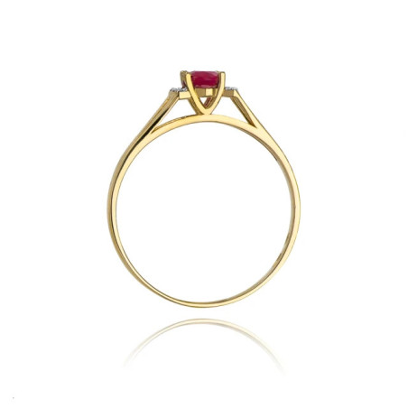 Gold ring with diamond EY-5 ruby ​​| GoldJewellery